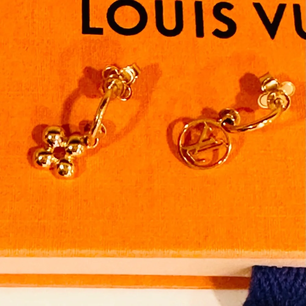 Louis Vuitton Gold Dangle Drop Earrings - Picture 3 of 5
